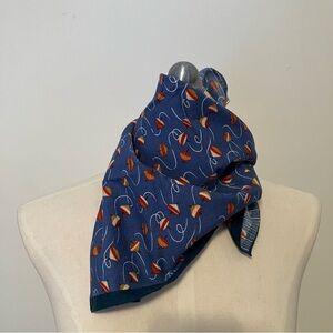 Japan Furoshiki Miya Blue Spinning Tops Wrapping Cloth Scarf Square 18.75in